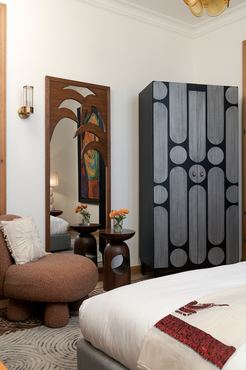 Bedroom corner at Maison Dada Guesthouse in Beirut photographed by Walid Rashid