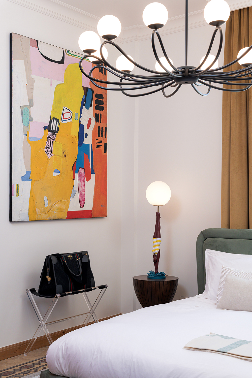 Bedroom area at Maison Dada Guesthouse in Beirut photographed by Walid Rashid