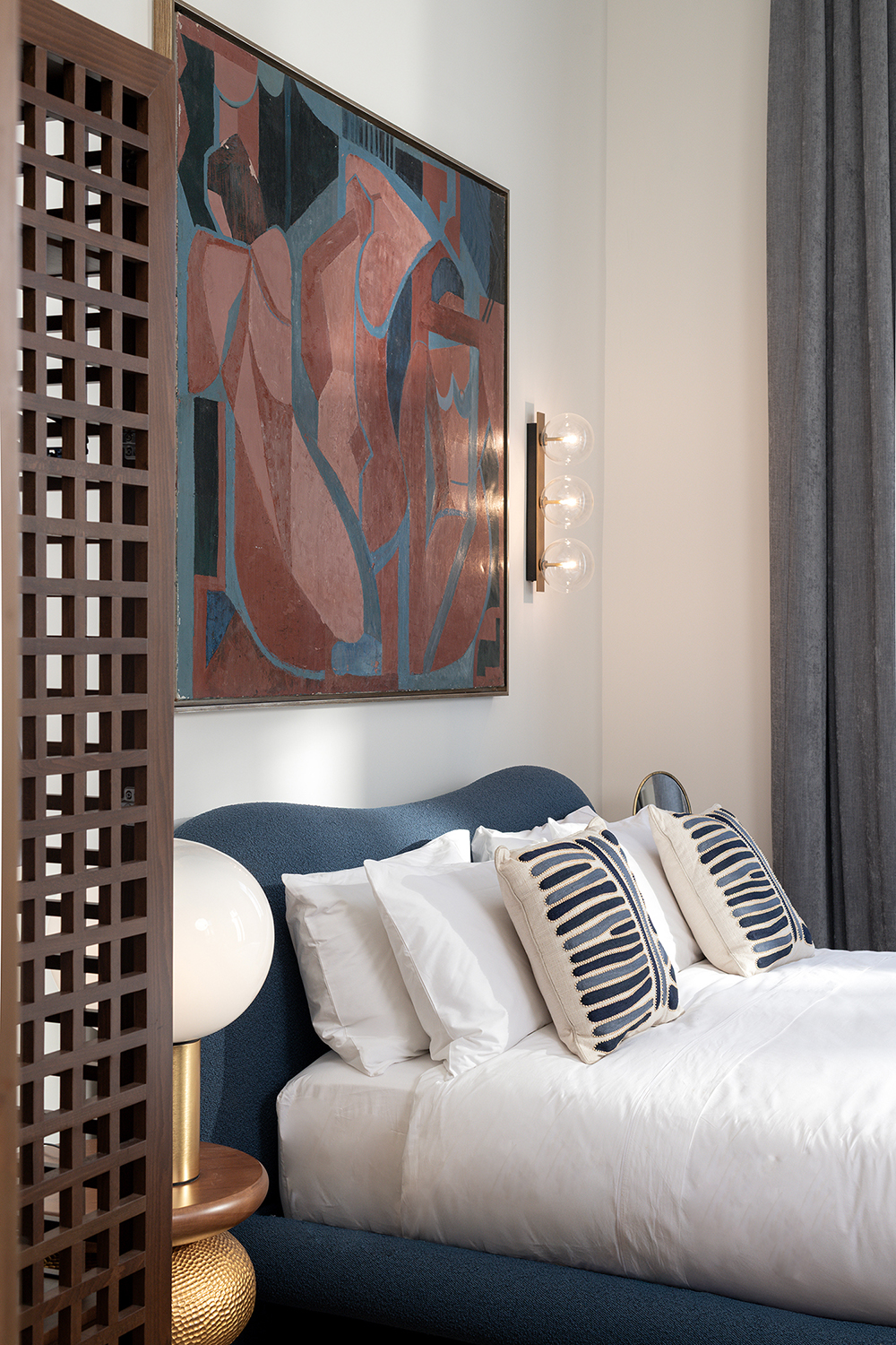 Bedroom detail at Maison Dada Guesthouse in Beirut photographed by Walid Rashid