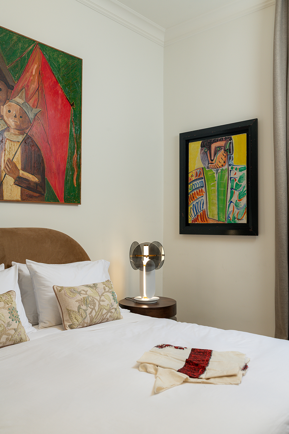 Bedroom detail at Maison Dada Guesthouse in Beirut photographed by Walid Rashid